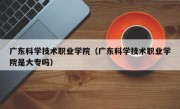 广东科学技术职业学院（广东科学技术职业学院是大专吗）