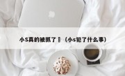 小S真的被抓了嗎（小s犯了什么事）