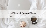 pdf转excel（wpspdf转excel）