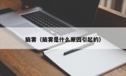 脑雾（脑雾是什么原因引起的）