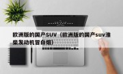 欧洲版的国产SUV（欧洲版的国产suv淮柴发动机冒白烟）