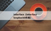 interface（interface loopback0作用）