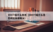 99977是什么意思（99977是什么意思啊纹身图案女）