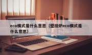 eco模式是什么意思（壁挂炉eco模式是什么意思）