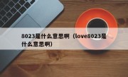 8023是什么意思啊（love8023是什么意思啊）