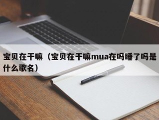 宝贝在干嘛（宝贝在干嘛mua在吗睡了吗是什么歌名）