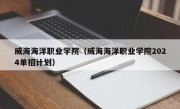 威海海洋职业学院（威海海洋职业学院2024单招计划）