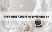 白敬亭宋轶是真情侣吗（白敬亭宋轶已分手）