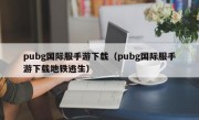 pubg国际服手游下载（pubg国际服手游下载地铁逃生）