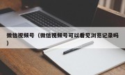 微信视频号（微信视频号可以看见浏览记录吗）