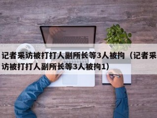 记者采访被打打人副所长等3人被拘（记者采访被打打人副所长等3人被拘1）