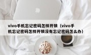 vivo手机忘记密码怎样开锁（vivo手机忘记密码怎样开锁没有忘记密码怎么办）