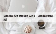 汤姆叔叔永久地域网名入口2（汤姆叔叔的网站）