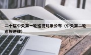 二十届中央第一轮巡视对象公布（中央第二轮巡视进驻）