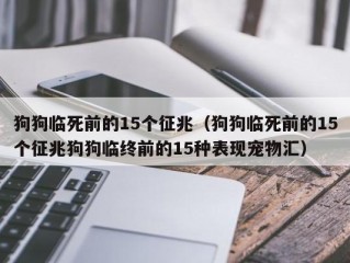 狗狗临死前的15个征兆（狗狗临死前的15个征兆狗狗临终前的15种表现宠物汇）