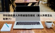 学校回应黑人外教被指性骚扰（黑人外教怎么处理了）