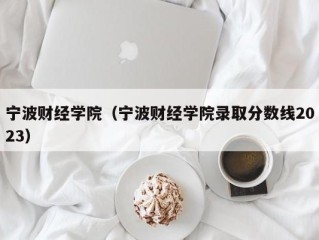 宁波财经学院（宁波财经学院录取分数线2023）