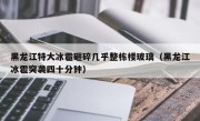 黑龙江特大冰雹砸碎几乎整栋楼玻璃（黑龙江冰雹突袭四十分钟）