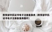 教育部学历证书电子注册备案表（教育部学历证书电子注册备案表图片）