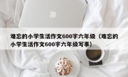 难忘的小学生活作文600字六年级（难忘的小学生活作文600字六年级写事）