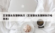 王宝强女友强制执行（王宝强女友强制执行啥意思）