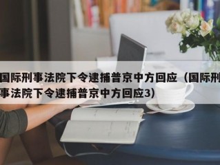 国际刑事法院下令逮捕普京中方回应（国际刑事法院下令逮捕普京中方回应3）