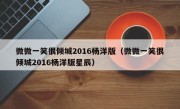 微微一笑很倾城2016杨洋版（微微一笑很倾城2016杨洋版星辰）