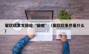 翟欣欣发文回应“骗婚”（翟欣欣事件是什么）