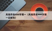 月亮作文600字初一（月亮作文600字初一记叙文）