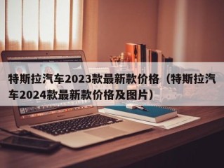 特斯拉汽车2023款最新款价格（特斯拉汽车2024款最新款价格及图片）