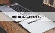 胸围（胸围abcd怎么分大小）