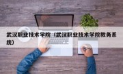 武汉职业技术学院（武汉职业技术学院教务系统）