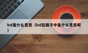 bd是什么意思（bd在圈子中是什么意思呢）