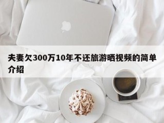 夫妻欠300万10年不还旅游晒视频的简单介绍